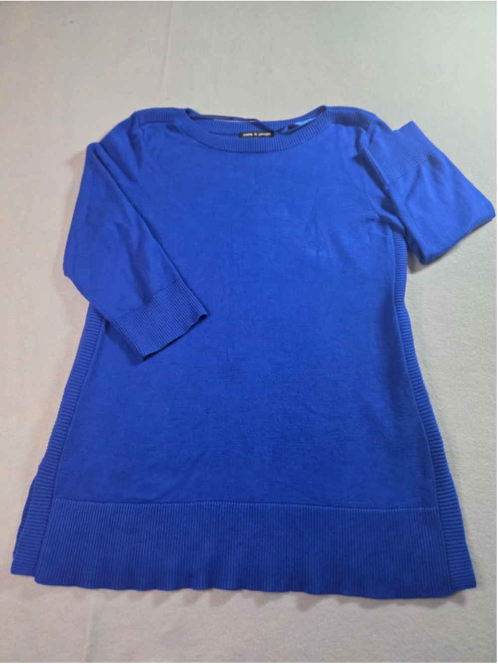Women's Cable & Gauge Blue Crew Neck Sweater Size L